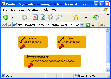 Product Key or CD Key number on the CD case or sleeve